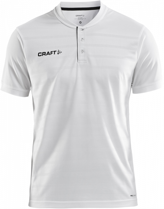 Craft - Pro Control Button Jersey Junior - Hvid & sort