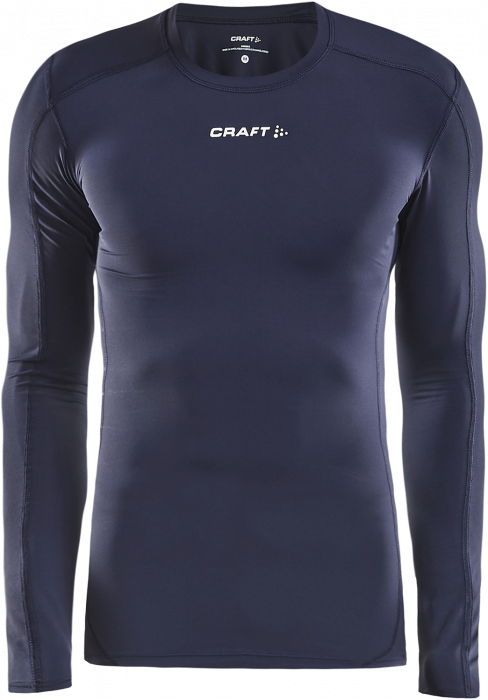 Craft - Pro Control Kompressions T-Shirt Langærmet - Navy blå & hvid